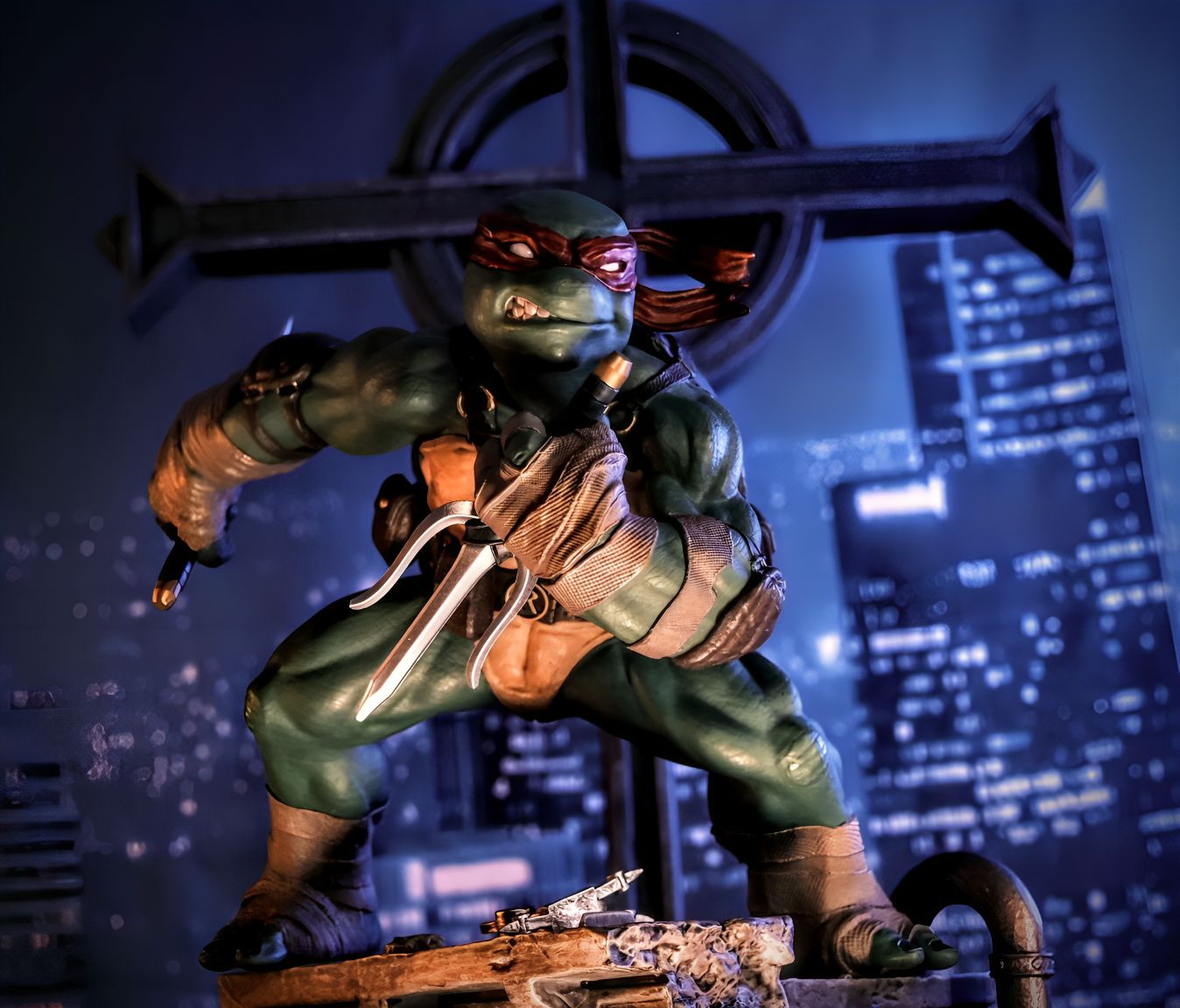 Diamond Select Toys Teenage Mutant Ninja Turtles Gallery Raphael Figure Diorama