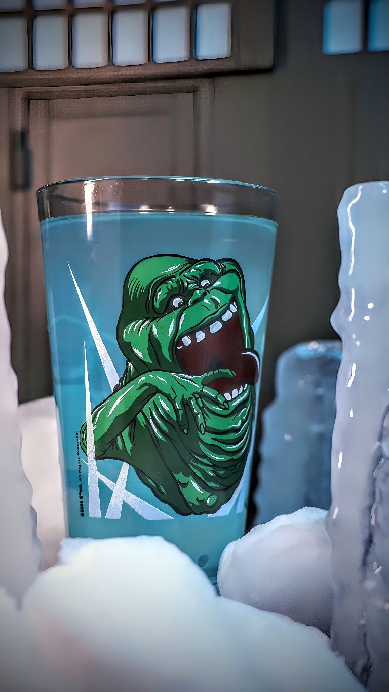 Alamo Drafthouse Ghostbusters Frozen Empire Slimer Pint Glass