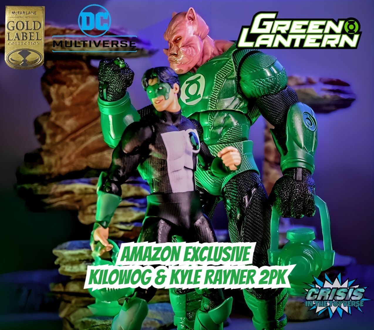 Mcfarlane Toys Amazon Exclusive Gold Label DC Multiverse Kilowog & Green Lantern 2pk Review