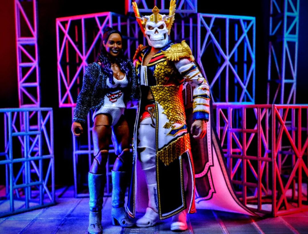 WWE Ultimate Edition Cody Rhodes and Brandi Rhodes Mattel Creations 2-Pack entrance pose action figure photo