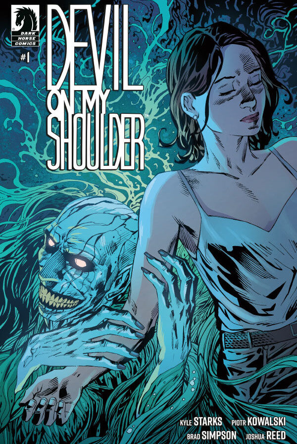 The Devil on My Shoulder #1 comic cover by Kyle Starks and Piotr Kowalski from Dark Horse Comics