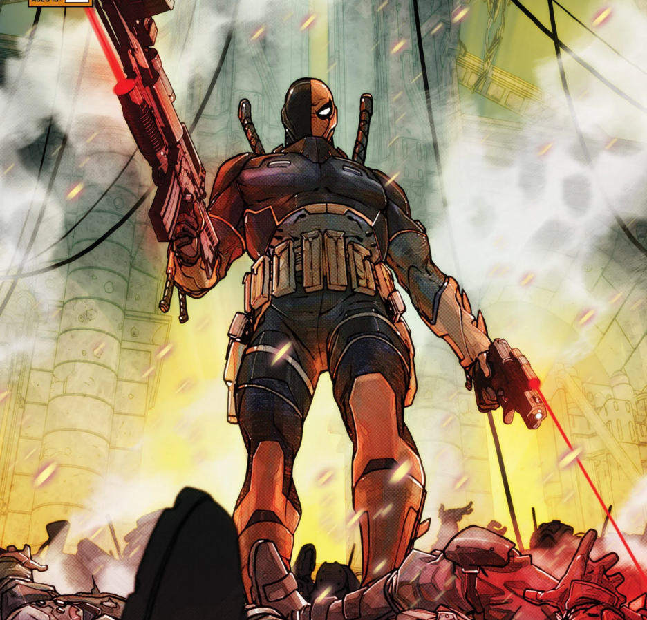 Deathstroke The Terminator #1 comic cover featuring Slade Wilson in action