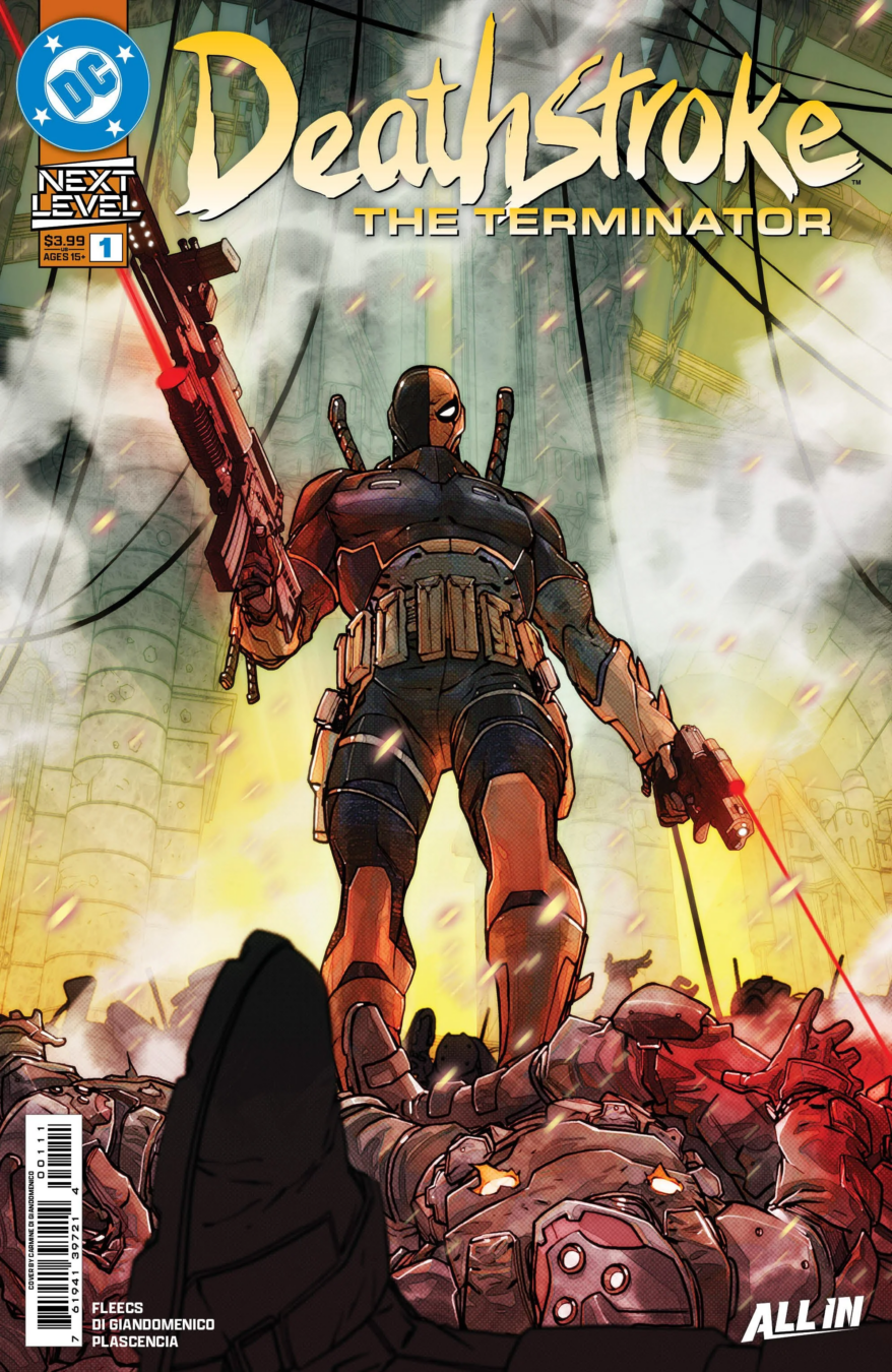 Deathstroke The Terminator #1 comic cover featuring Slade Wilson in action