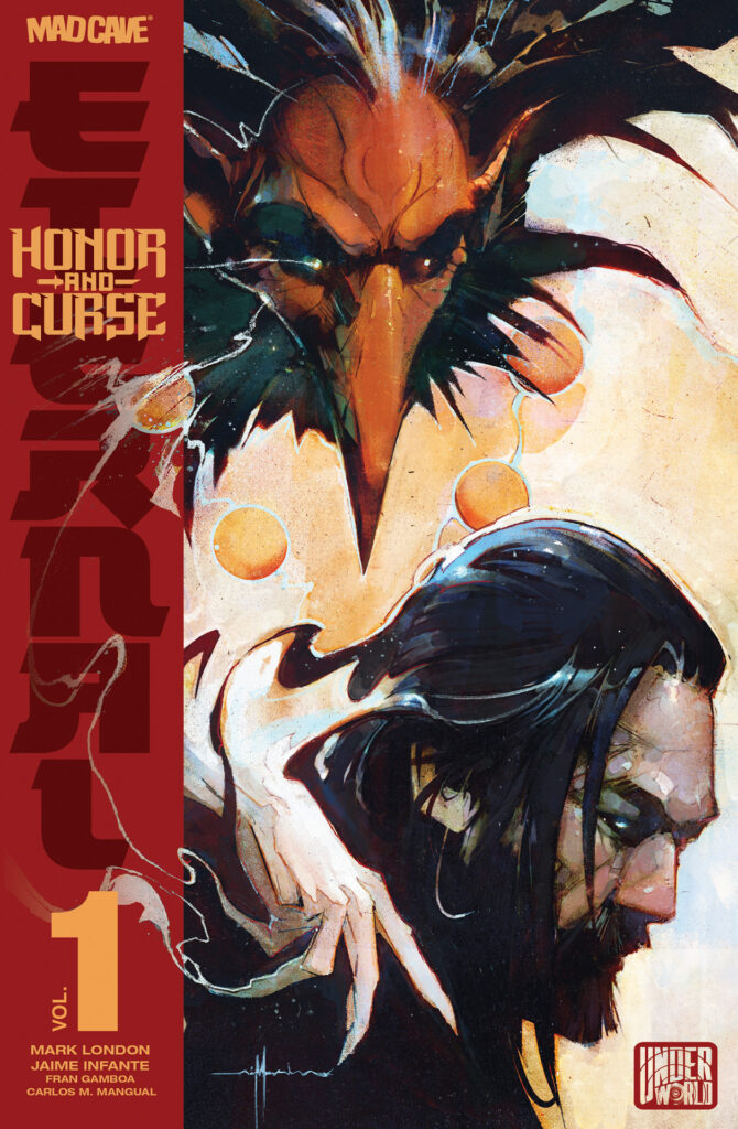Honor and Curse Eternal #1 comic cover featuring Genshi Sakagura in a dark supernatural action setting