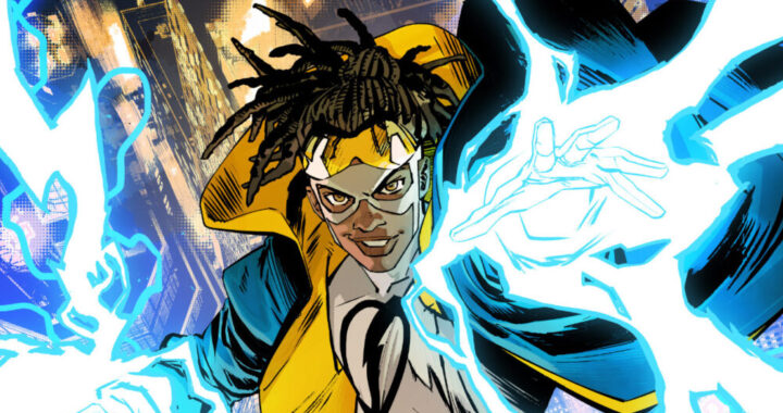 New History of the DC Universe The Dakota Incident #1 second printing cover featuring Static and Milestone heroes in Dakota City