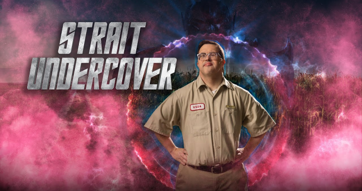 Strait Undercover superhero movie promotional image for March 21 2026 YouTube release