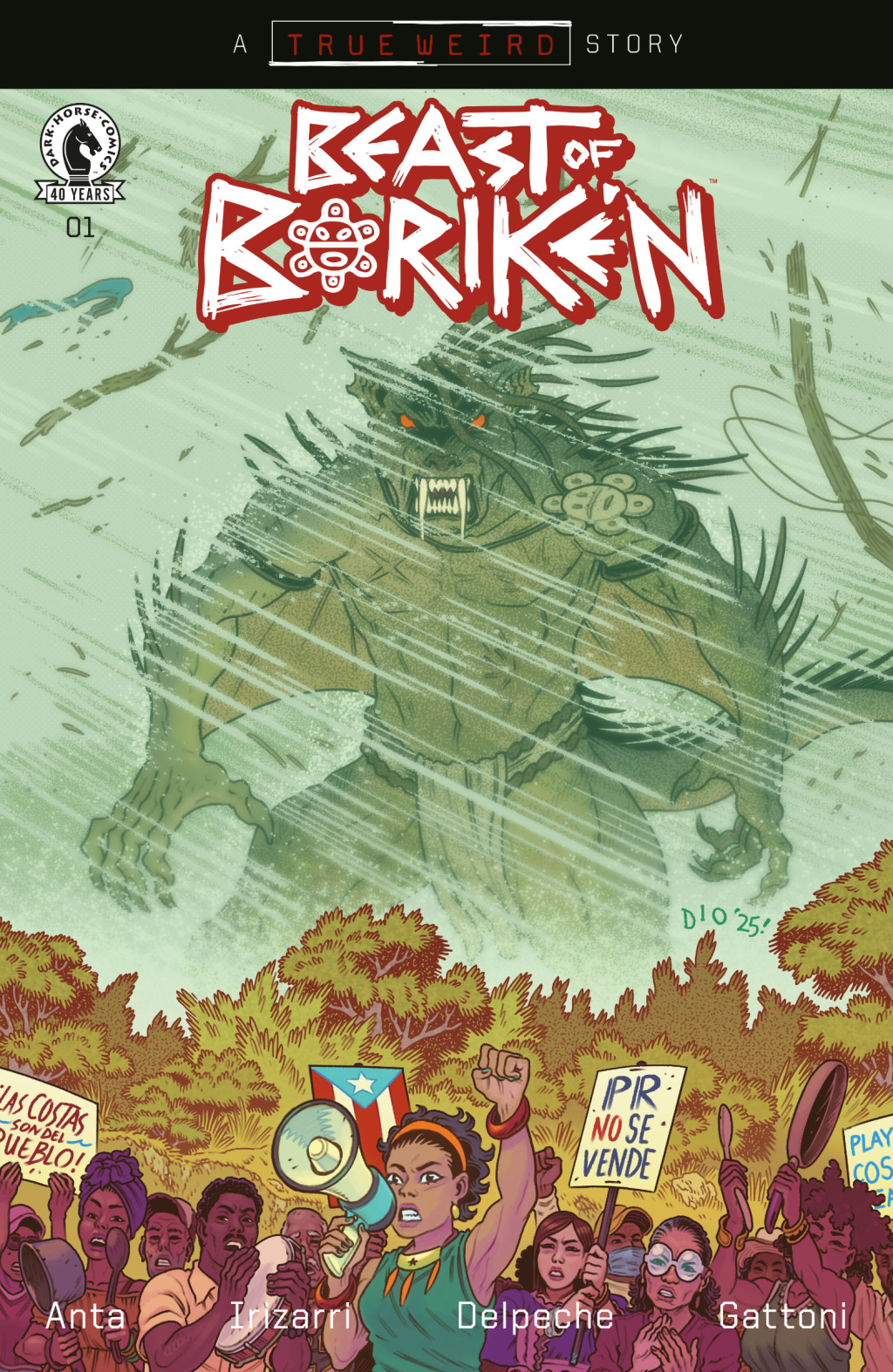 Cover art for Beast of Borikén featuring el Chupacabra in the new True Weird series from Dark Horse Comics
