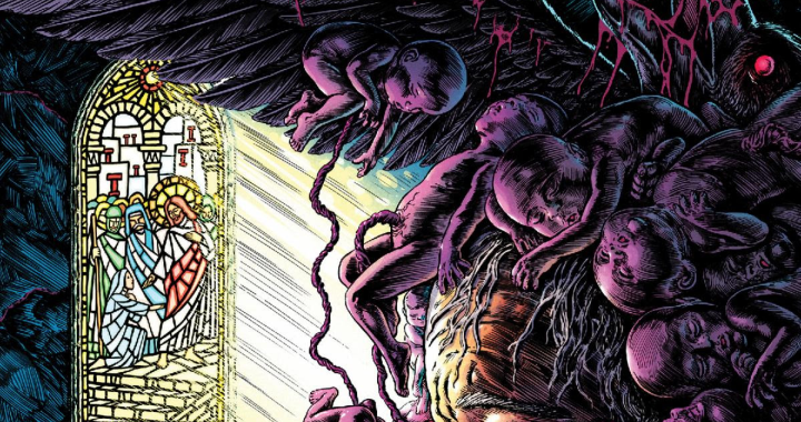 Cover art for CHAPLAIN graphic novel from Storm King Comics by Brad Sun, Rev. Wesley Sun, and Raúlo Cáceres