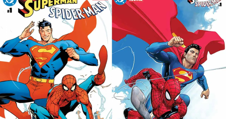 Cover art for DC/Marvel Superman/Spider-Man #1 reviewed by Comic Crusaders