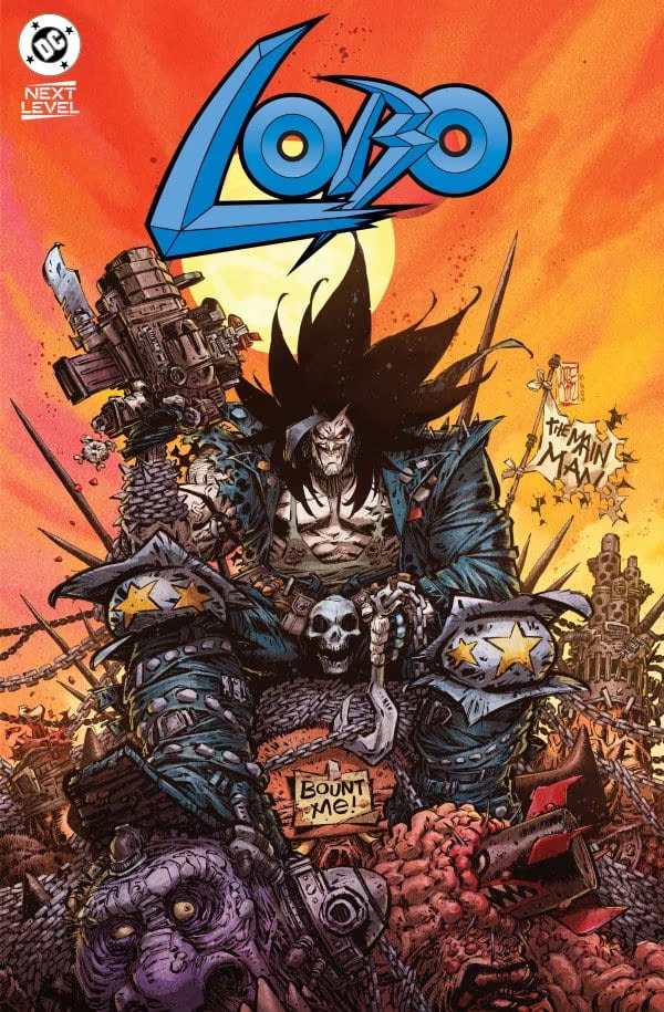 Cover art for Lobo #1 from DC Comics featured in Comic Crusaders review of the violent, hilarious Main Man comeback