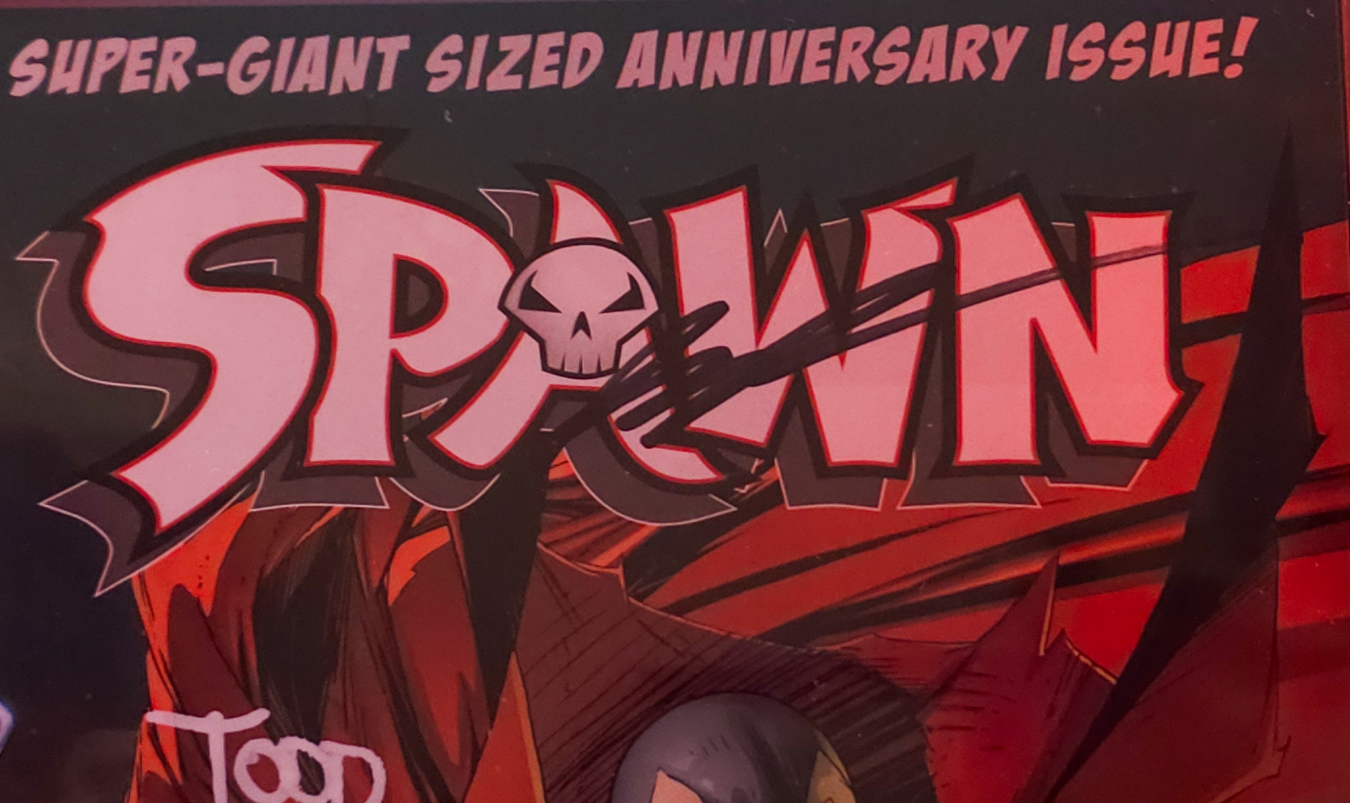 Rob Liefeld signature on Spawn #200 Liefeld variant cover from Image Comics signed comic book