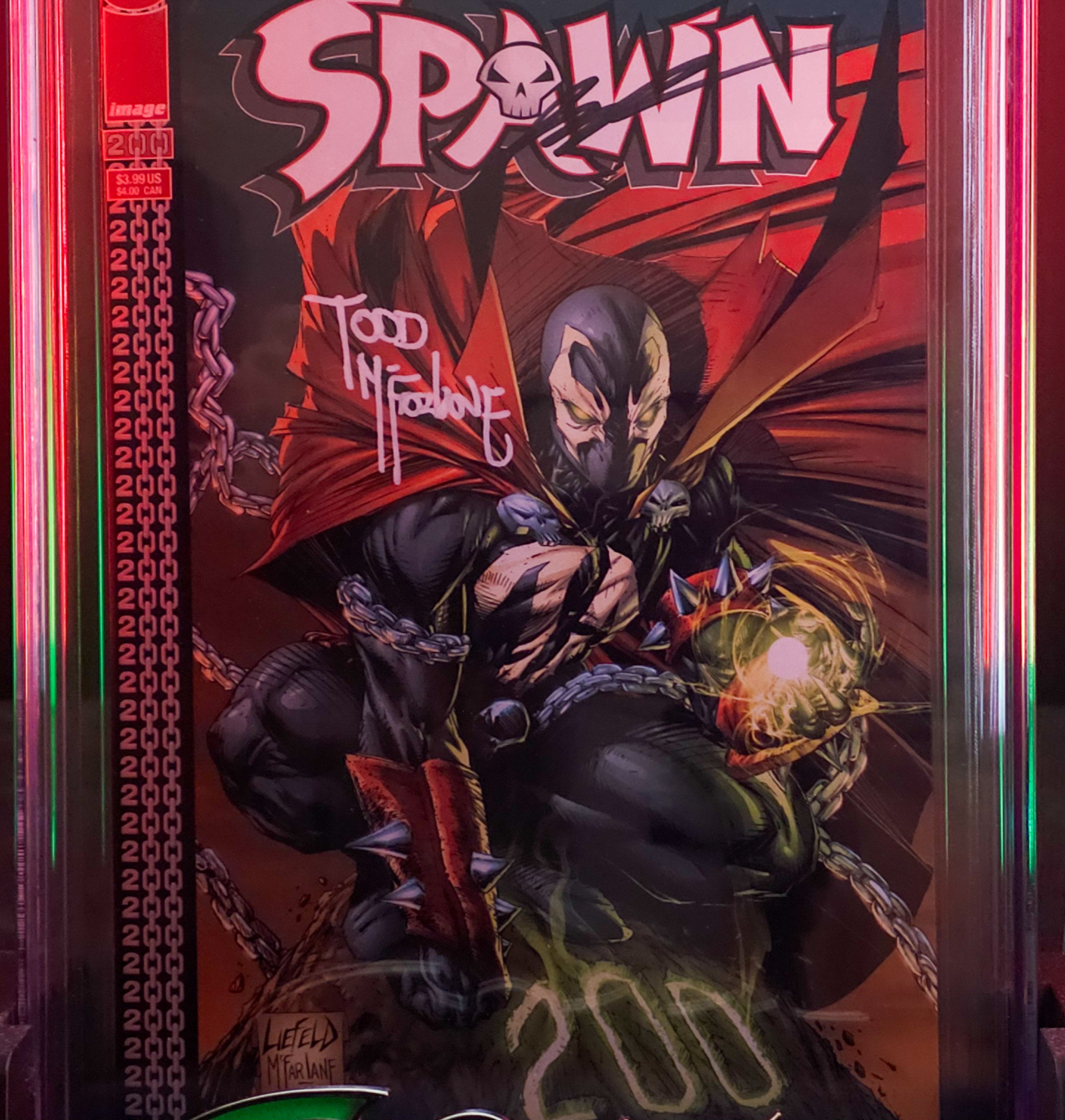 Spawn #200 Rob Liefeld variant cover CGC 9.8 signed by Todd McFarlane Image Comics milestone issue