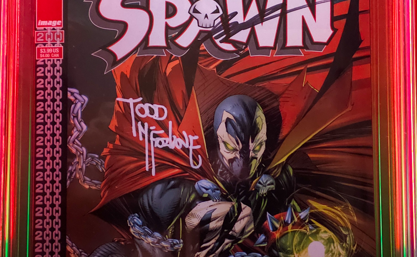 Todd McFarlane signature on Spawn #200 Liefeld variant cover CGC graded comic from Image Comics
