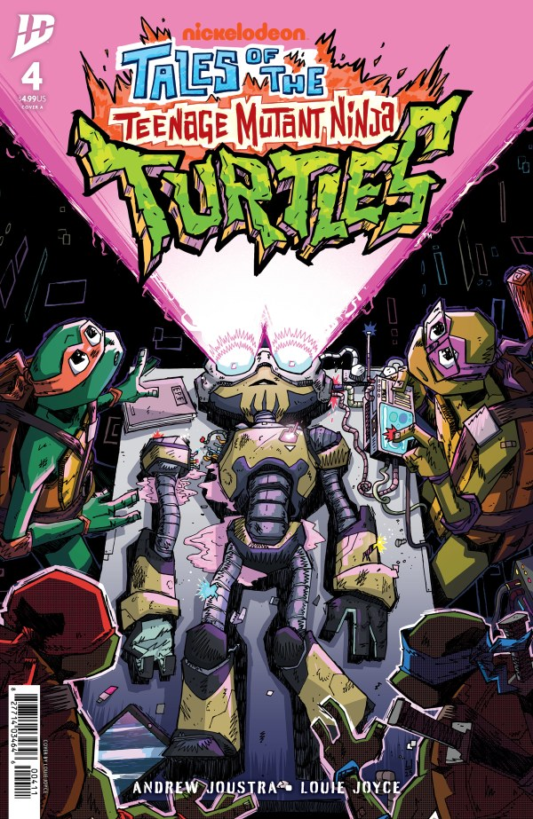 Tales of the Teenage Mutant Ninja Turtles #4 cover featuring Fugitoid in the Mutant Mayhem era