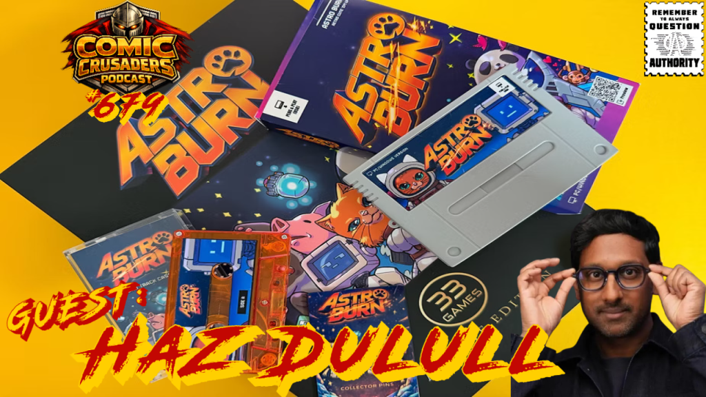 Hasraf HaZ Dulull discussing Astro Burn, indie development, and the upcoming Kickstarter physical edition on the Comic Crusaders Podcast