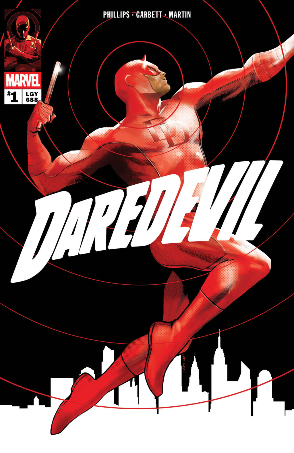 Daredevil #1 True Believers Blind Bag cover featuring the new Marvel launch by Stephanie Phillips and Lee Garbett with surprise contributor covers tied to Charlie Cox, Jon Bernthal, and Frank Miller