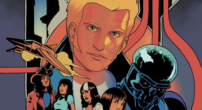 Francis & The Vegas Tramps REMASTERED by Brian Kelly retro-future sci-fi noir comic cover featuring rock-and-roll mystery visuals
