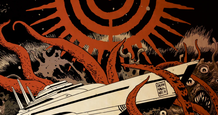 White Boat #3 cover by Francesco Francavilla from DSTLRY featuring horror imagery and cult symbolism.