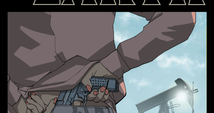 Of the Earth #1 comic cover featuring eerie oilfield landscape and tense atmosphere