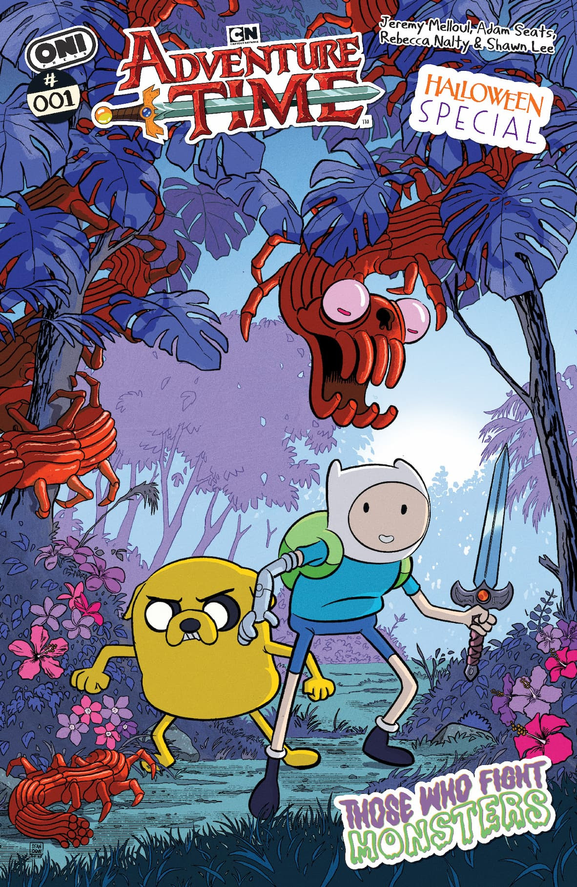 Adventure Time Halloween Special #1 cover art featuring Finn and Jake in a spooky Oni Press Halloween comic adventure.