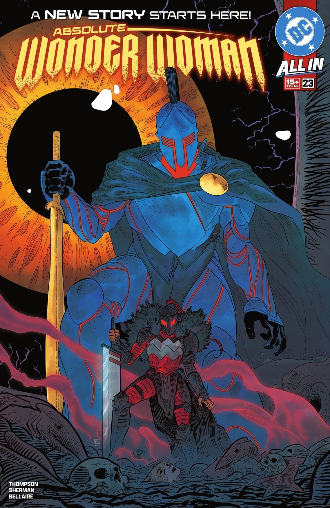 Absolute Wonder Woman #23 cover by Hayden Sherman and Jordie Bellaire