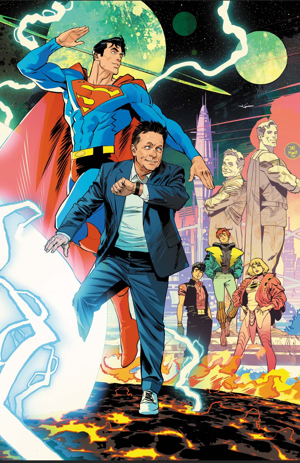 Legion of Super-Heroes #1 Dan Mora Michael J. Fox cameo variant cover