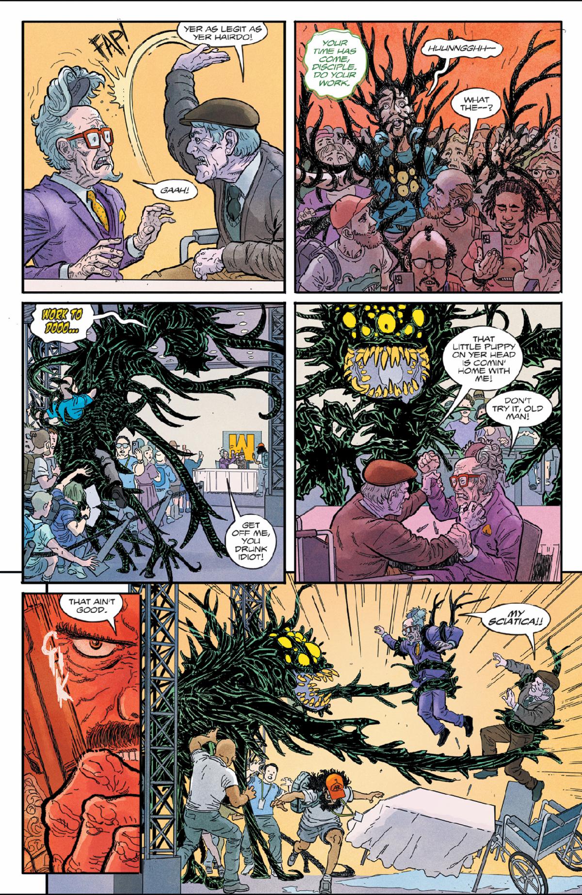 Tales of Wonder #1 action preview page by Steve Skroce and Ian Herring