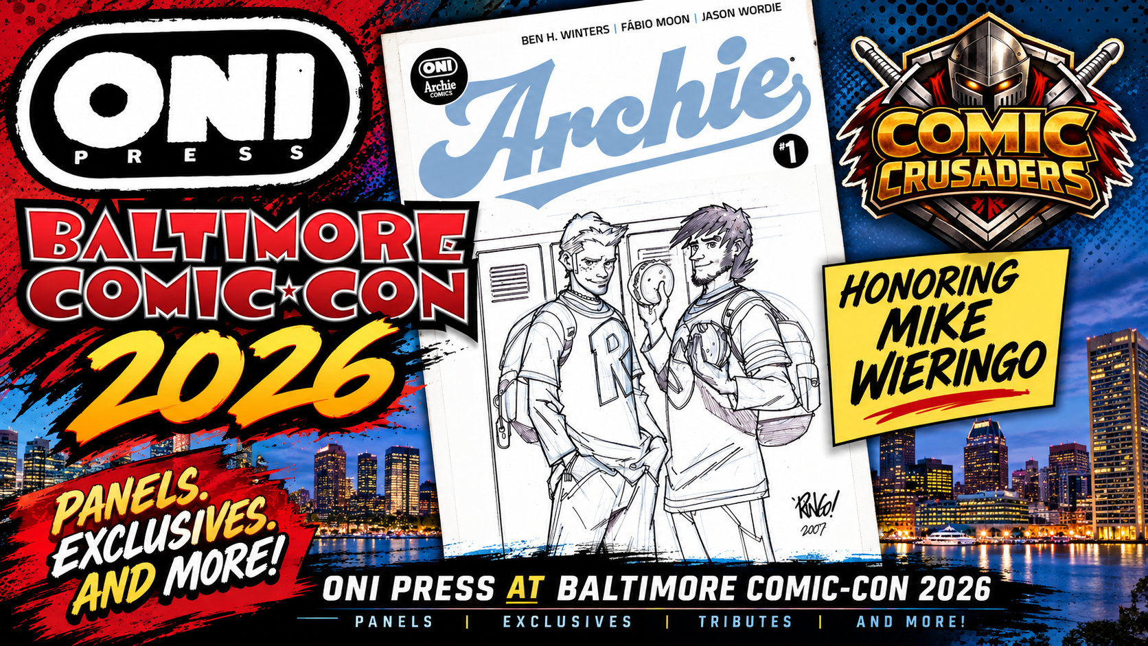 Oni Press Hits Baltimore Comic-Con 2026 With Archie #1 Exclusives and Mike Wieringo Tribute