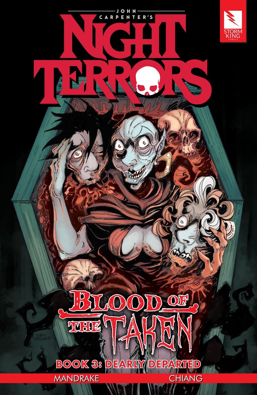John Carpenter’s Night Terrors: Blood of the Taken Book 3 cover art by Sian Mandrake