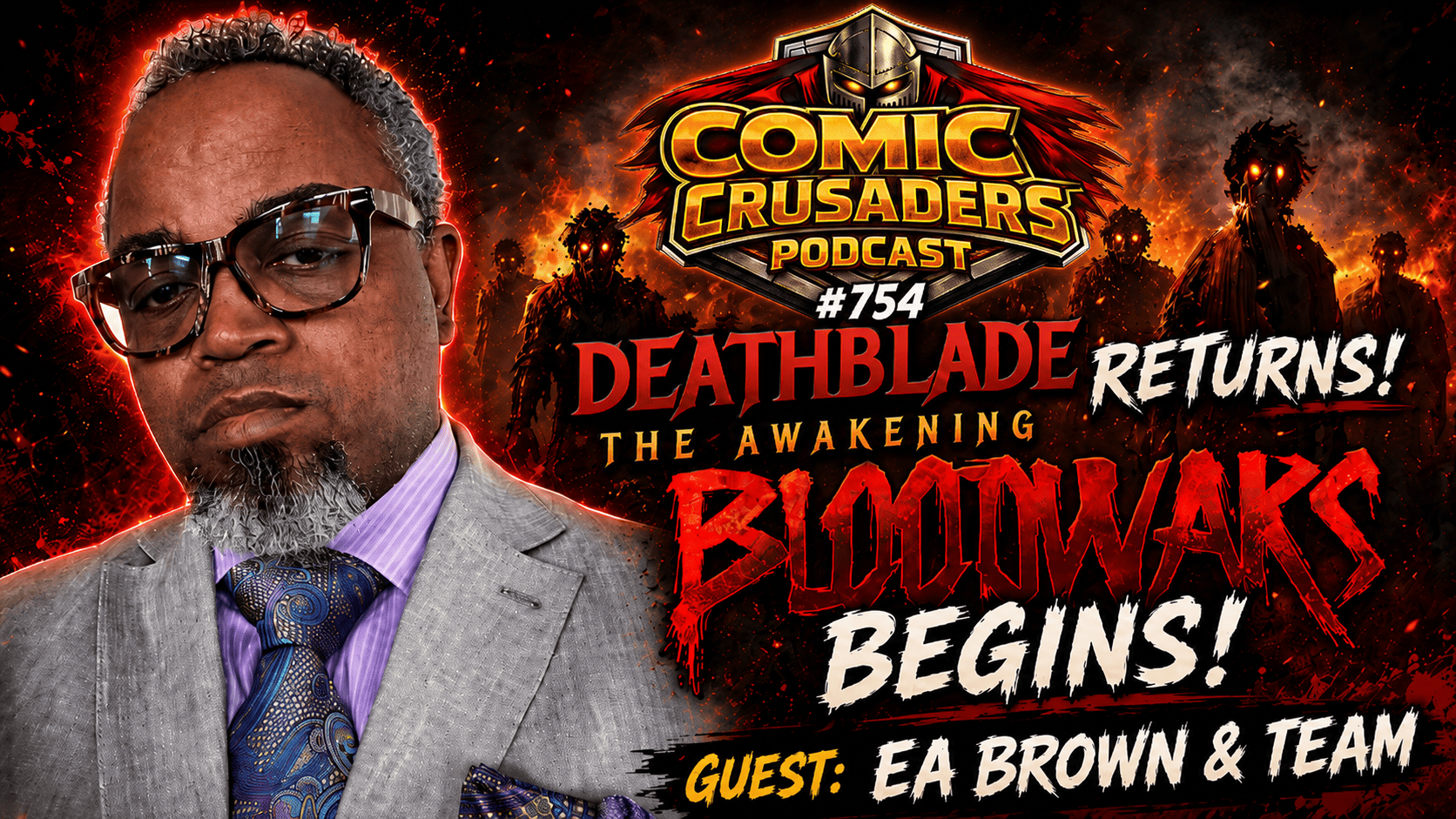 EA Brown discusses DEATHBLADE The Awakening and BLOODWARS on the Comic Crusaders Podcast