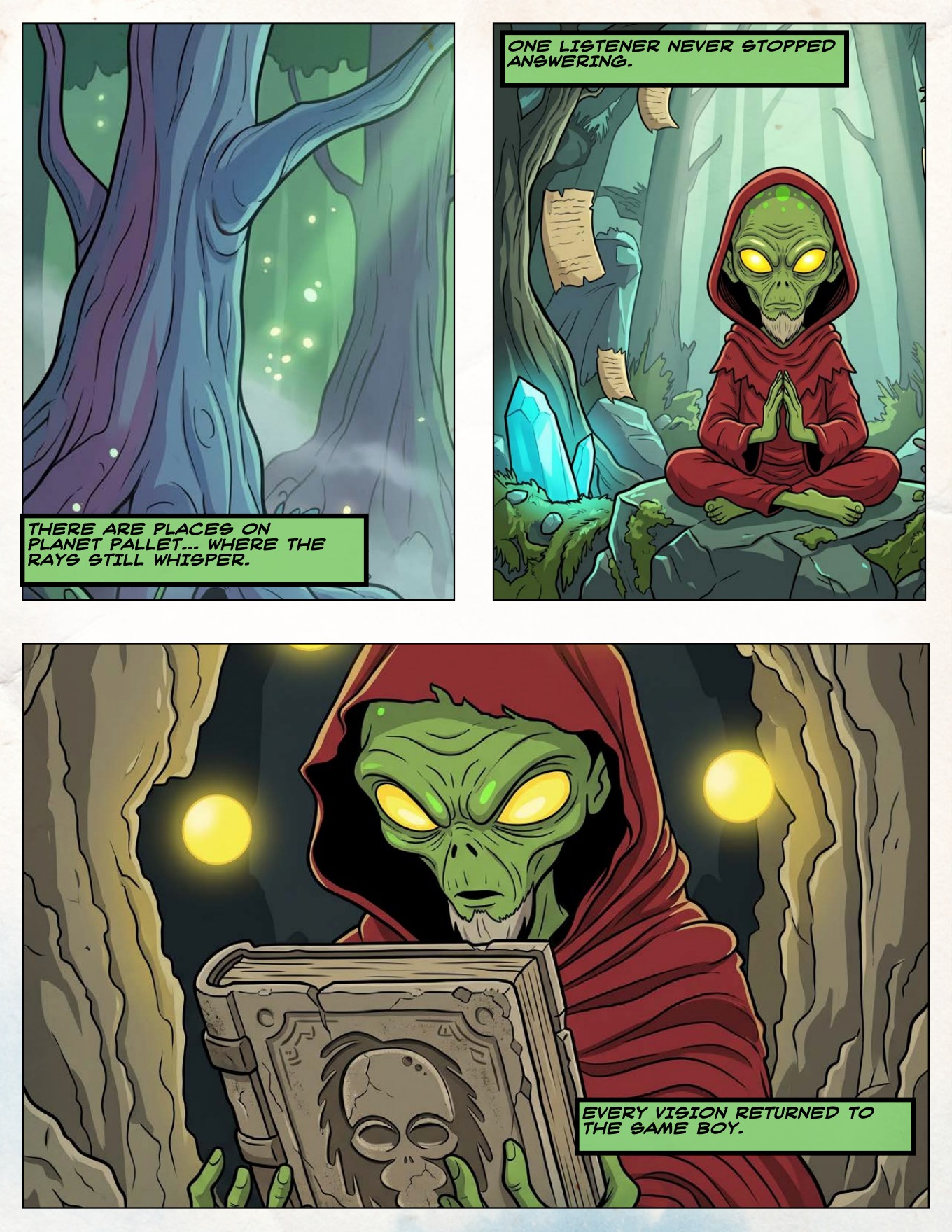 The Crazy Life of Naes Whispers of Light interior comic page
