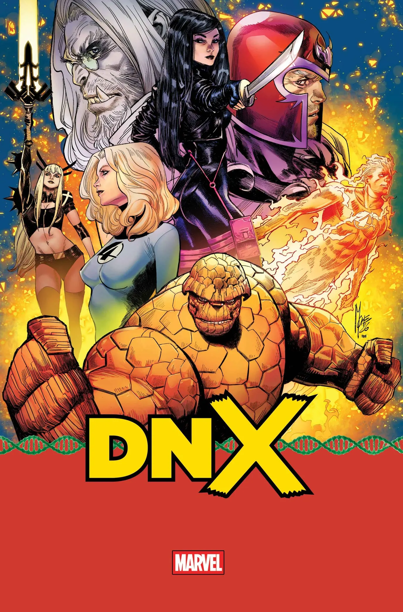 DNX #1 Marvel cover featuring the X-Men and Fantastic Four