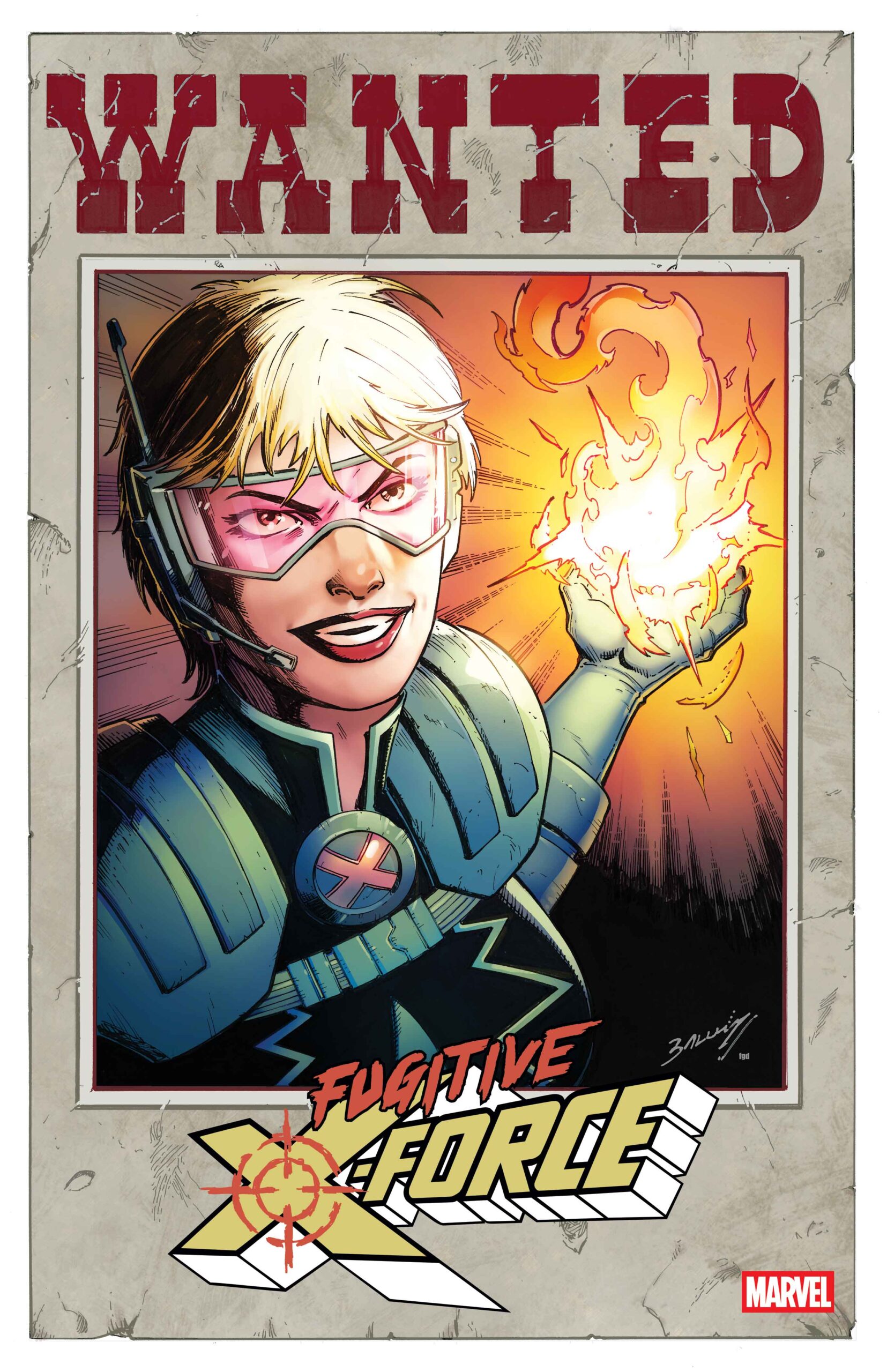 Fugitive X-Force #1 Wanted Variant cover by Mark Bagley