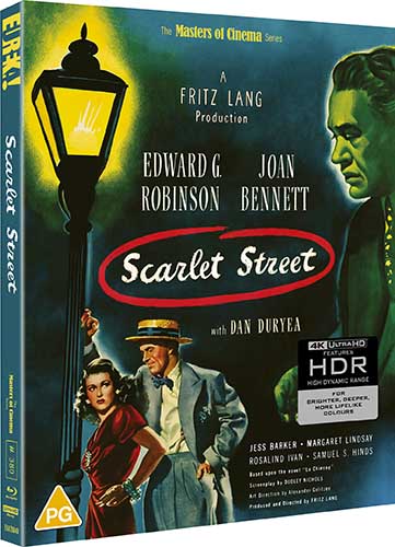 Scarlet Street Masters of Cinema limited edition 4K UHD and Blu-ray packshot