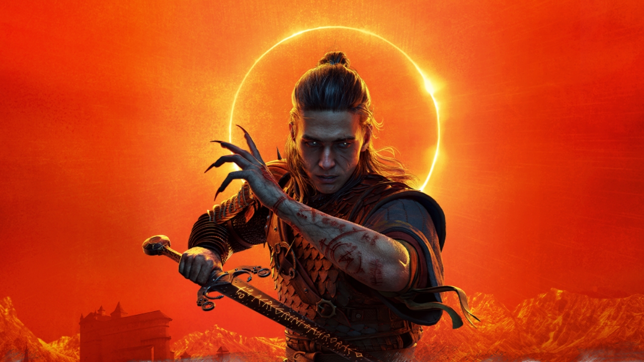 Official key art for The Blood of Dawnwalker from Rebel Wolves and Bandai Namco Entertainment