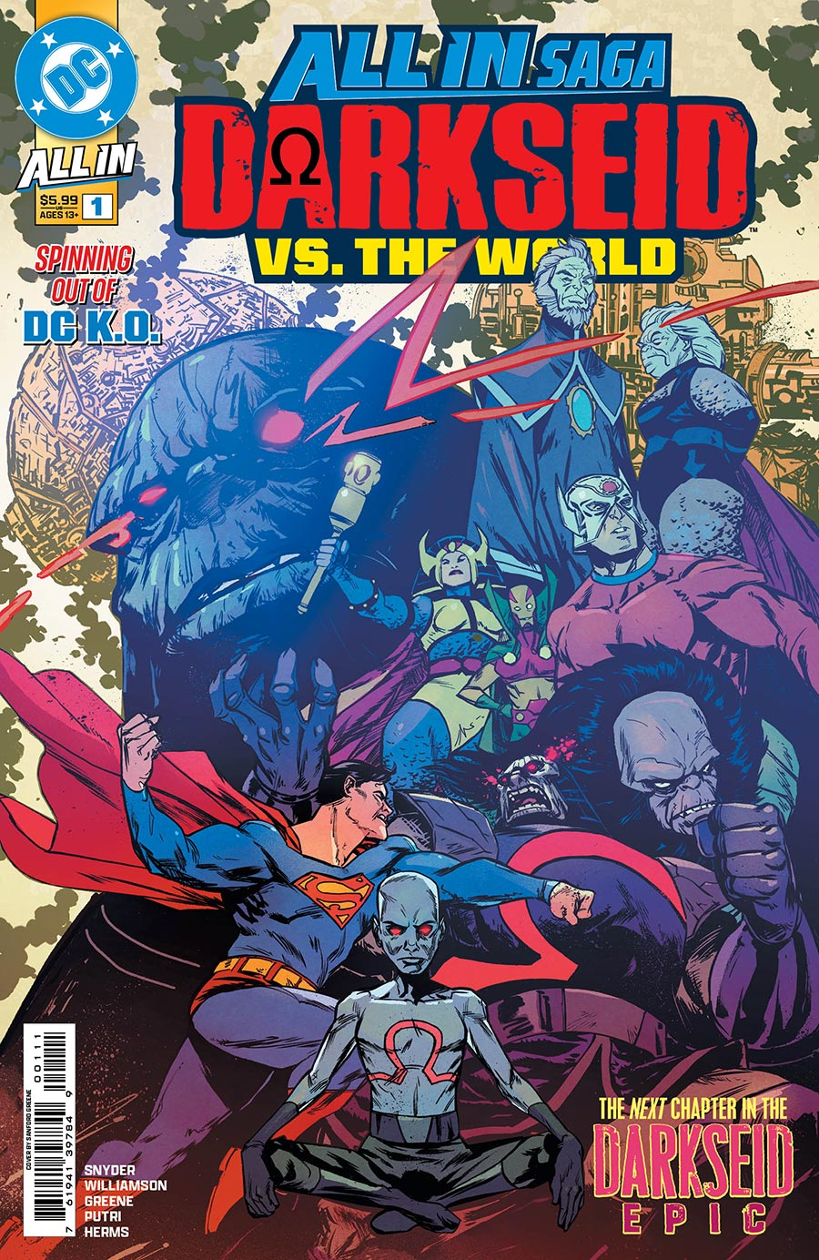 DC All In Saga Darkseid vs the World #1 Sanford Greene cover