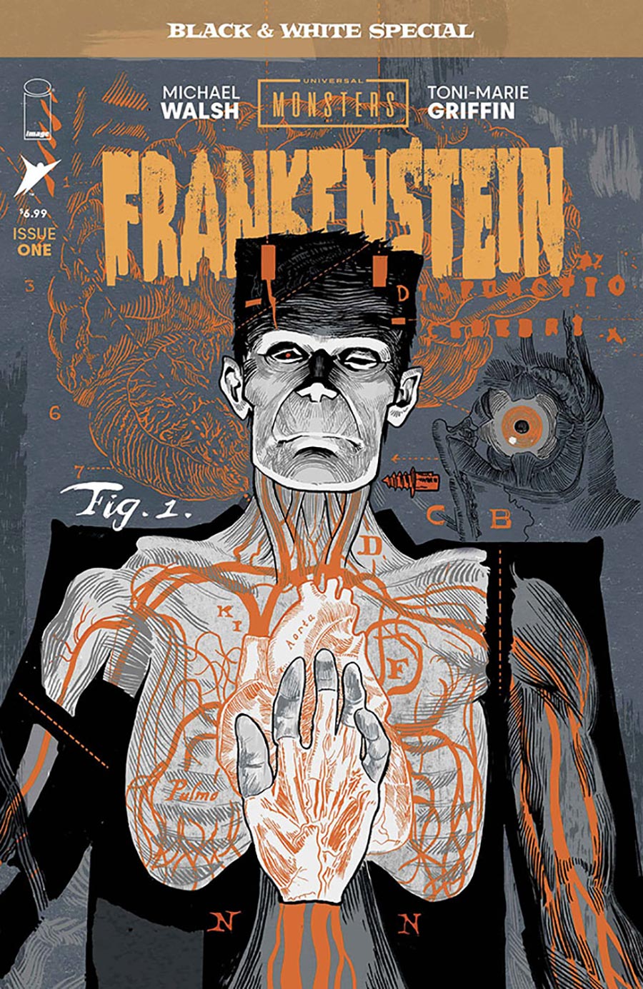 Universal Monsters: Frankenstein Black & White Special #1 cover