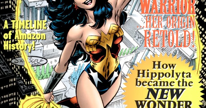 Wonder Woman Secret Files and Origins #1 1998 DC Comics cover featuring Wonder Woman above Themyscira